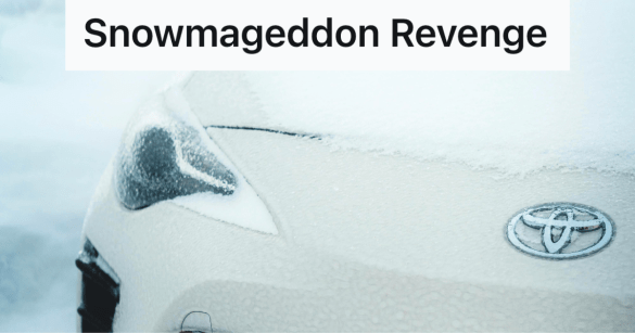 car covered in ice and snow