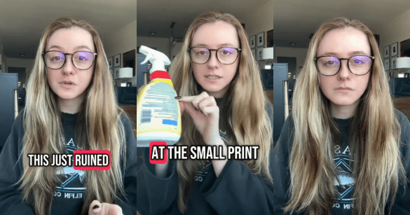 Grace with household cleaners