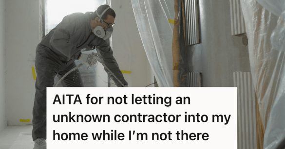 contractor wearing a dust mask