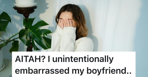 embarrassed woman with hands over face