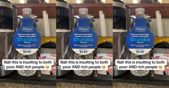 bottled water in a hotel