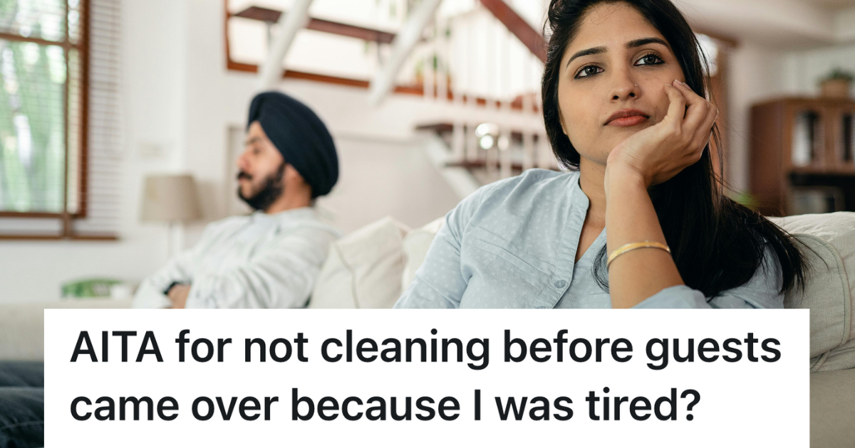 husband and wife looking angry at each other