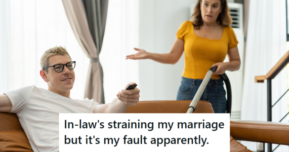 Lazy man with busy wife