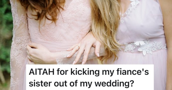 bride and maid of honor linked arms