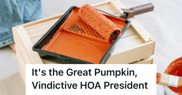 orange paint on a roller