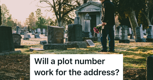 person visiting a cemetery