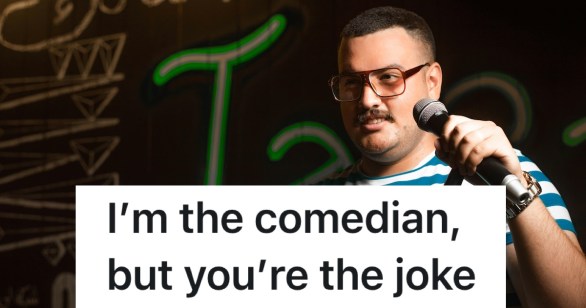 comedian on stage