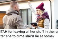 His Ex Wasn’t Home When He Drove Over To Return Her Things, So He Left It All Outside In The Rain
