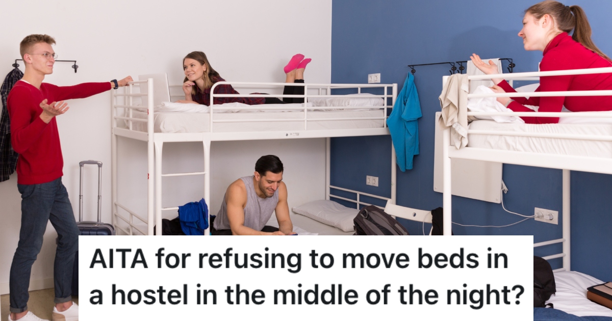 people in a room at a hostel
