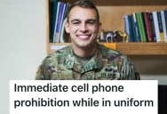 Military Man Was Told Not To Carry His Phone While In Uniform, But His Superiors Were Annoyed When He Did As He Was Told