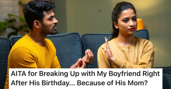 woman shutting out her boyfriend
