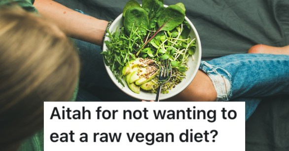 woman eating a salad