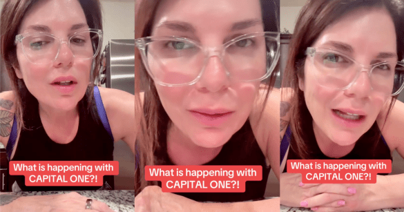 woman staring into a camera