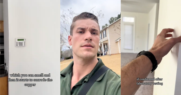 man inspecting a home