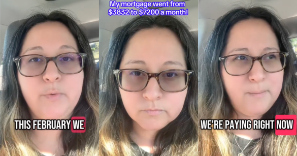 woman talking about her mortgage