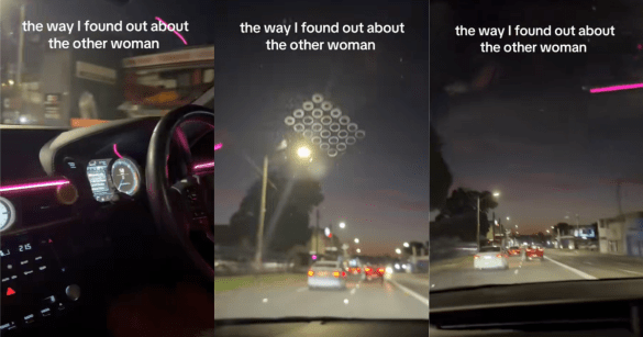 view through a driving car