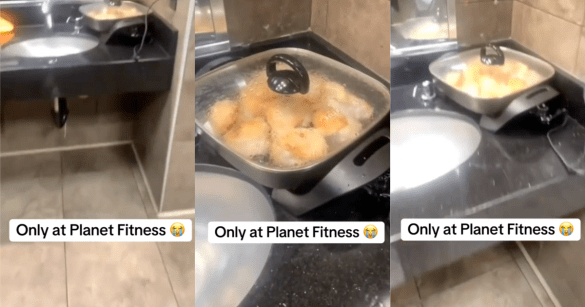 chicken cooking in a pot