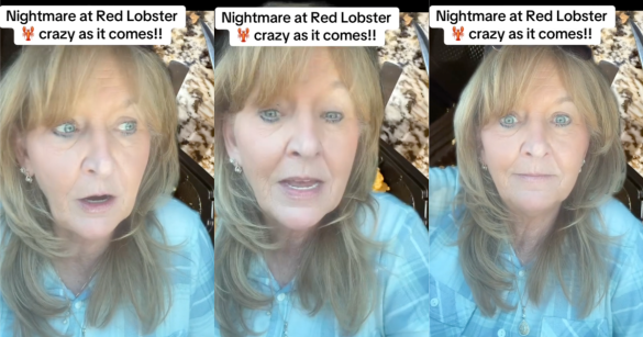 woman talking about red lobster