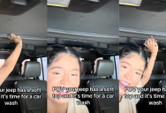 Jeep Wrangler Owner Made A Mistake By Taking Her Vehicle Through A Car Wash