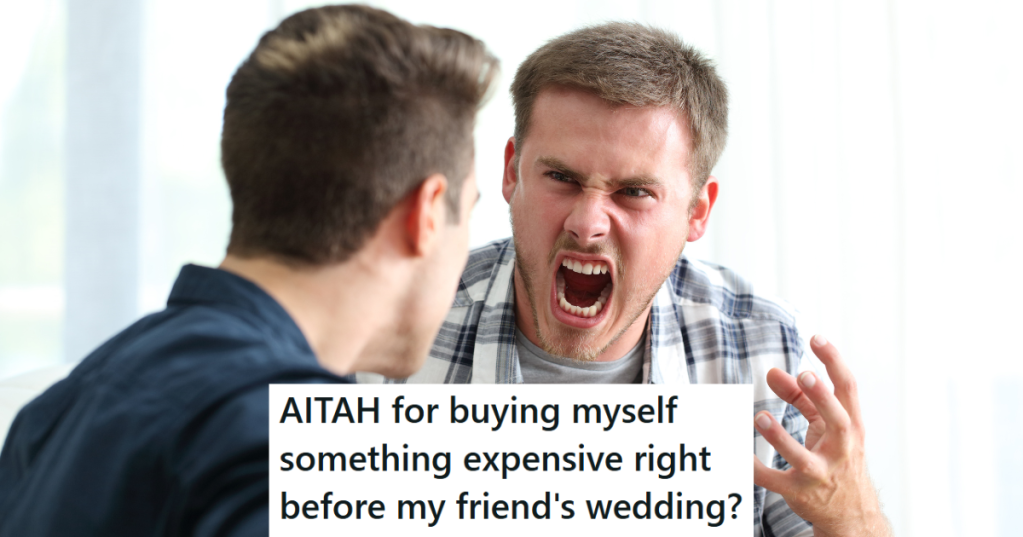 One friend yelling in anger