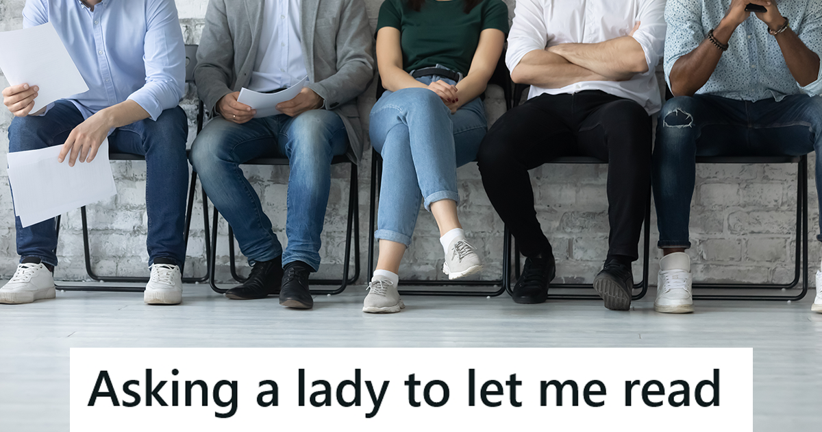 people sitting on chairs in a waiting room