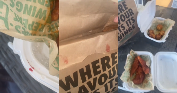 Emily Warren with a WingStop order