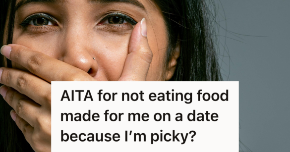 woman covering her mouth