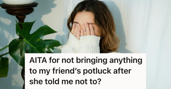 woman looking embarrassed with hands over face