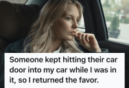 Stranger Slammed Her Car Door Into Someone Else’s Ride Without Apology, So This Driver Retaliated By Giving Her A Matching Dent