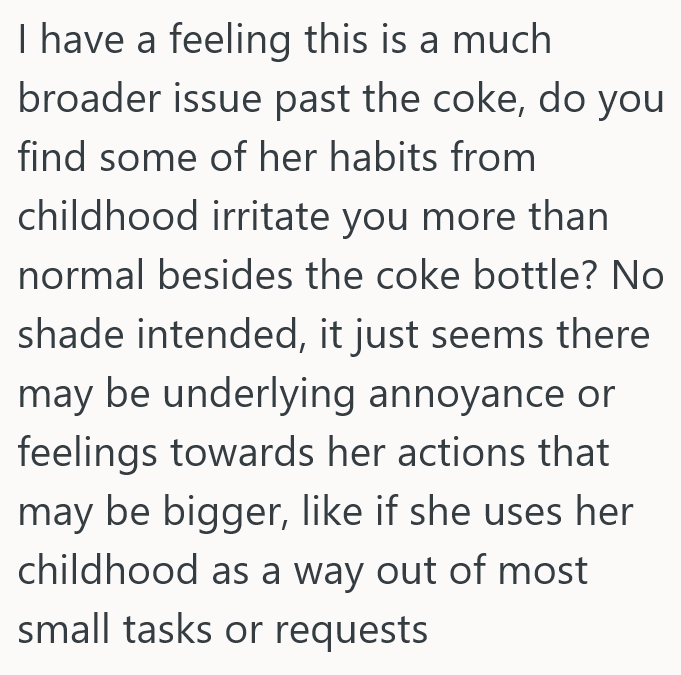 2025 05 19 20 50 48 Couple Has An Ongoing Argument About Her Weird Diet Coke Storage Habit, But Of Course Thats Not Really What Its About