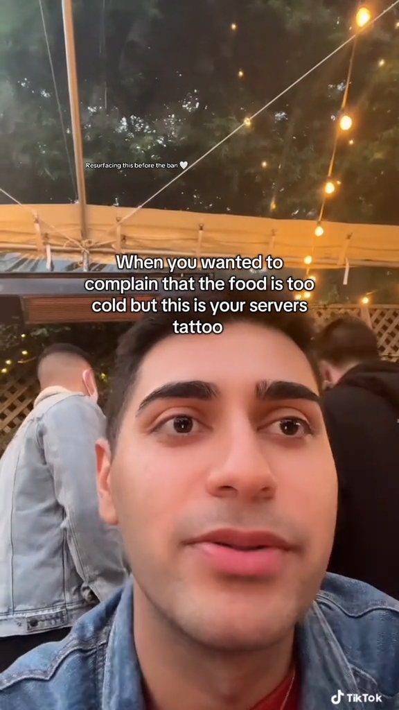 A man at a restaurant