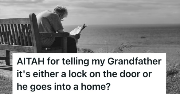 An older man reading a newspaper on a bench