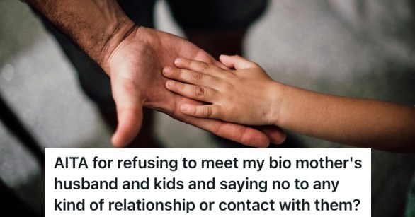 A father holding hands with his son