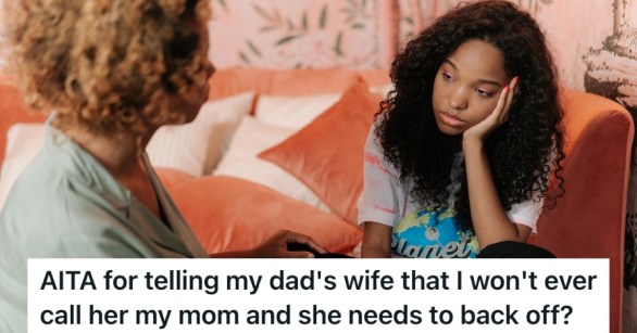 A woman and her dejected looking teen daughter