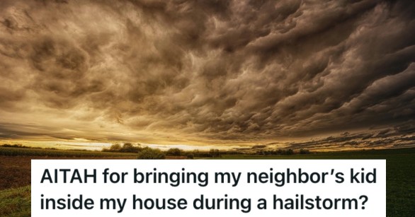 Stormy skies above fields