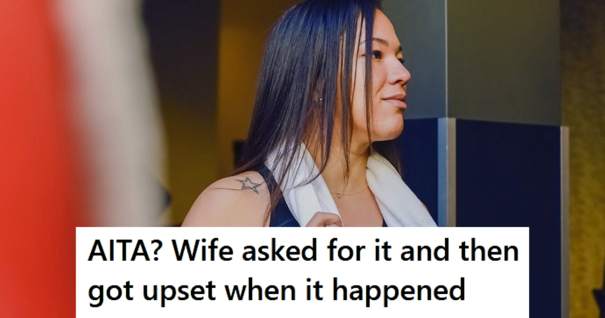 Woman at gym looking upset