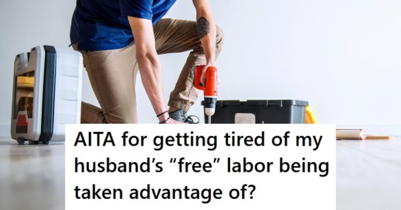 Handy man using a drill