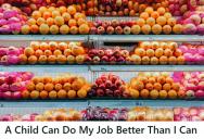 Little Girl Perfectly Organized The Apple Display At A Grocery Store, So The Staff Thanked Her And Jokingly Offered Her A Job