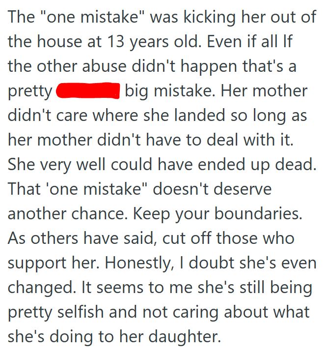Comment 4 67 Her Mother Abandoned Her When She Was A Child, But Now That She Has A Child Of Her Own, Mom Wants To Swoop In And Be A Grandma