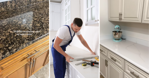 Kitchen remodel painting counters