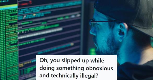 Man searching around on dark corners of the Internet for scammers