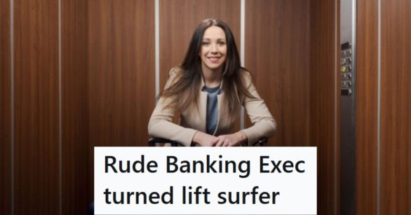 Woman stuck on elevator