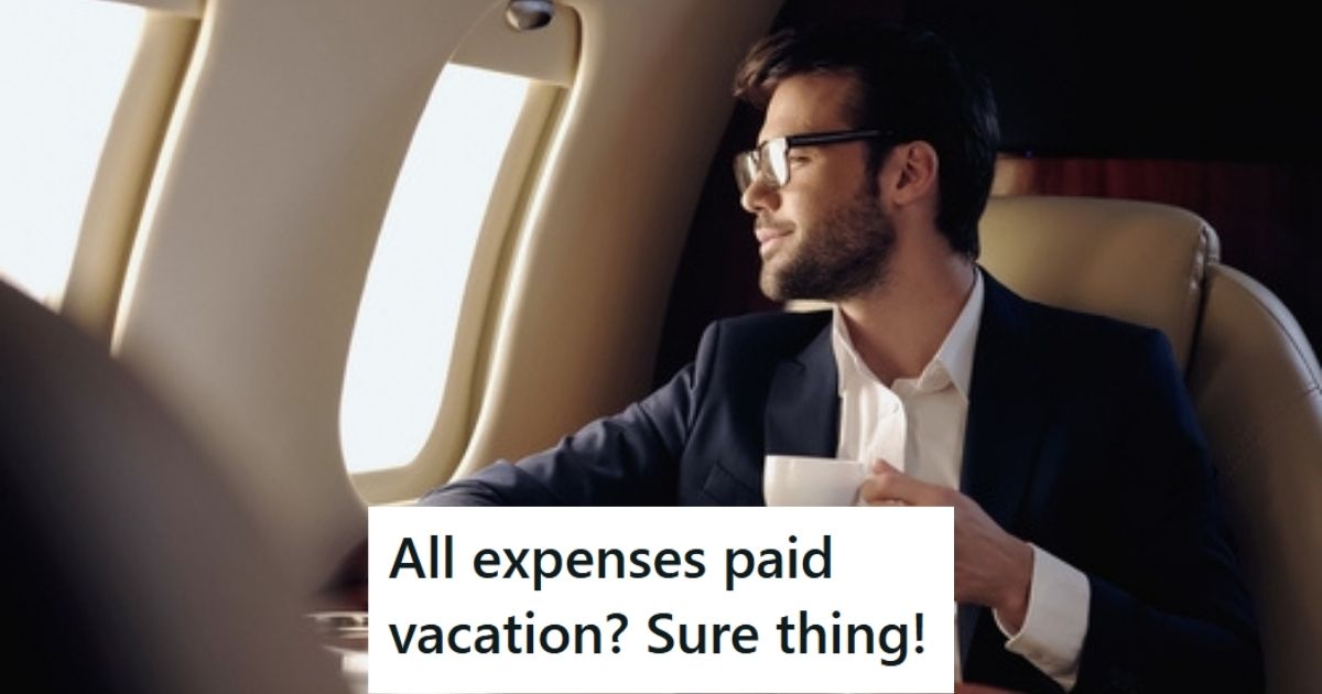 Man flying first class