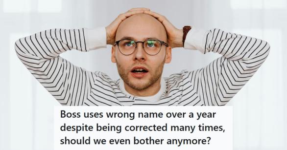 Man holding his bald head in disbelief of what he heard