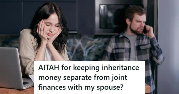 Man and woman going over their finances together
