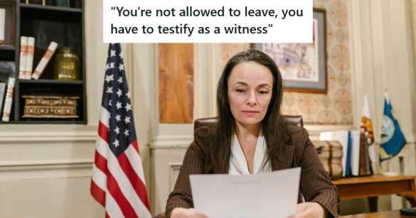 Lawyer sitting in her office reading a paper