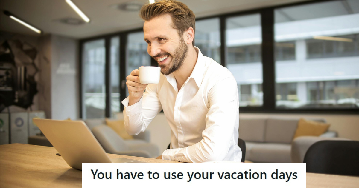 Man in white shirt having coffee and working