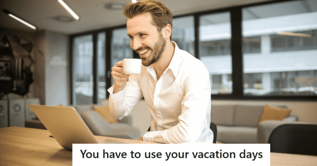 Man in white shirt having coffee and working