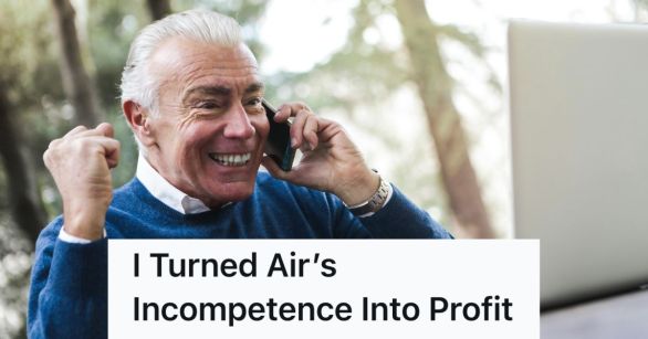 Man smiling on the phone