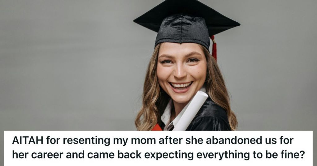 Woman posing in graduation cap and gown